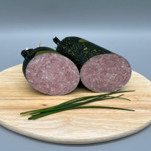 Puten-Hauswurst (mit Schweinespeck)