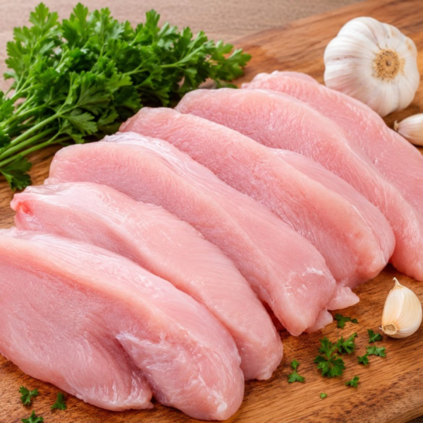 frische Putenschnitzel geschnitten Familie Rotheneder